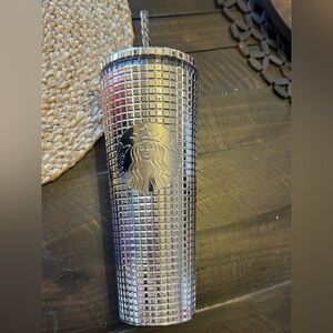 Starbucks Silver Mirror Mosaic Logo Tumbler